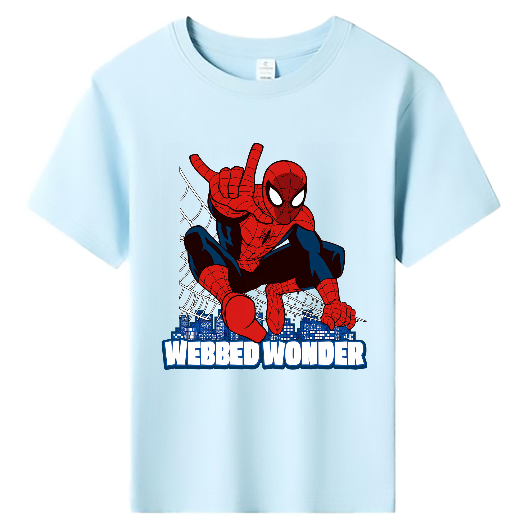 （画像用） Spider Man スパイダーマン 綿100％キッズTシャツ（フロントプリント）